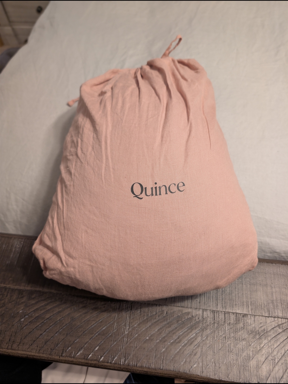 Quince 100% European Linen Duvet Cover Set King/Cal King Dusty Mauve Pink NEW
